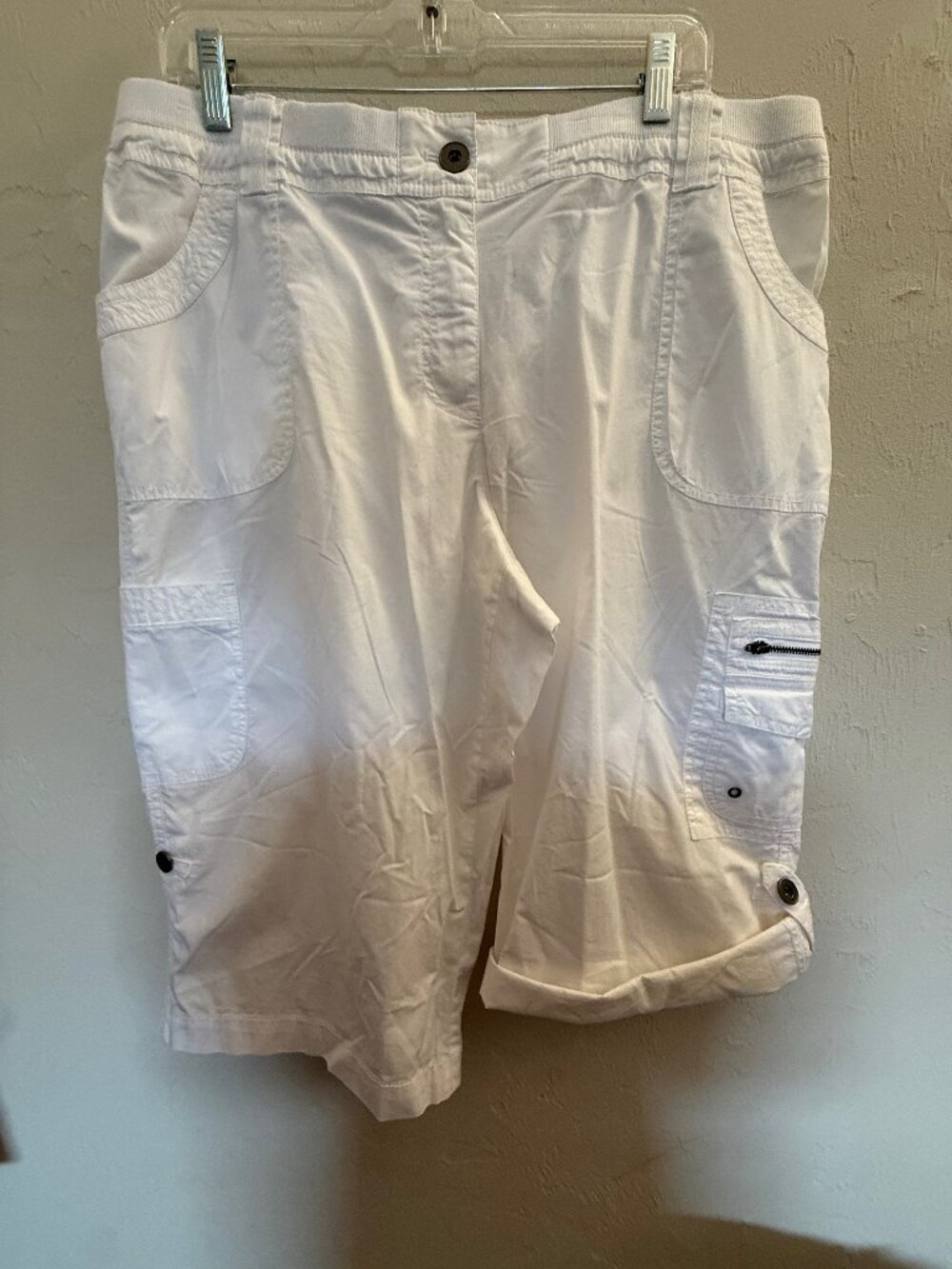 Chico's, White Chino Shorts, Size 16